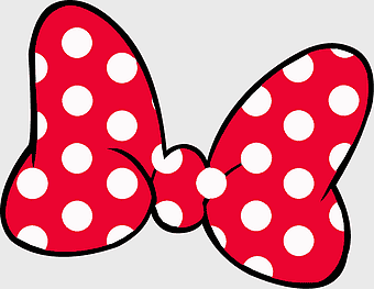 red and white polka-dot Minnie Mouse bow, Minnie Mouse accessories, Disney character bows, polka dot bow design, cartoon character accessories, Minnie Mouse fashion items, Disney themed bows