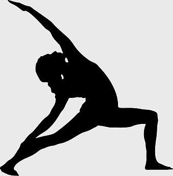 yoga silhouette, physical fitness exercise, warrior pose, balance training, yoga pose illustration, fitness silhouette art, exercise posture diagram