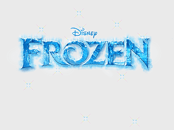 Frozen logo, Elsa Anna Olaf, Disney animation, blue text, ice theme, winter wonder, magical characters, family entertainment
