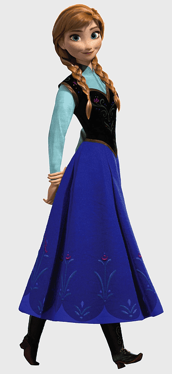 Disney Frozen Anna, electric blue dress, Anna Frozen costume, Olaf's Frozen Adventure, princess outfit, winter fantasy character, royal blue gown