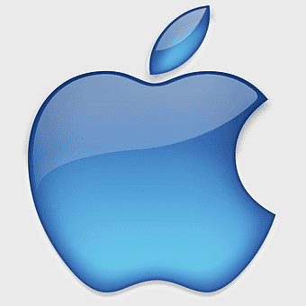 blue apple logo, apple logo design, computer brand logo, business logo icon, digital fruit symbol, tech company emblem, minimalist brand mark
