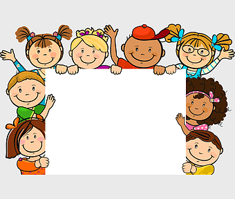 Children's Day celebration, happy child, cartoon kids, festive children, playful illustration, diverse group, cheerful characters