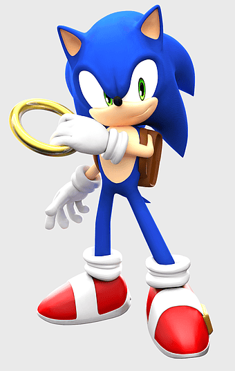 Sonic the Hedgehog, Sonic Generations character, Sonic Dash game art, Sonic Advance 2 figure, blue hedgehog mascot, video game icon, classic gaming hero