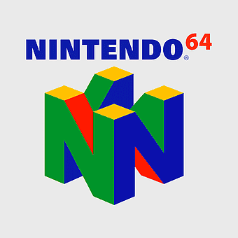 Nintendo 64 logo, Super Mario 64 game, GoldenEye 007 gaming, Nintendo Entertainment System, retro gaming console, classic video games, N64 console design