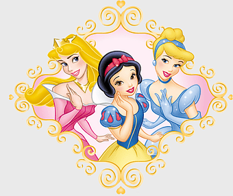 Disney Princess illustration, Princess Aurora Cinderella Snow White, Disney cartoon characters, Disney Princesses group, magical fairy tale characters, enchanted princess art, royal fantasy illustration