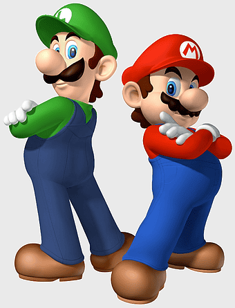 Super Mario and Luigi, Mario Luigi Superstar Saga, Mario Luigi Dream Team, New Super Mario Bros, Nintendo gaming characters, iconic video game duo, classic Mario brothers art