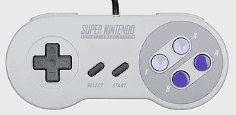 Super Nintendo Entertainment System controller, Nintendo SNES controller, classic gaming controllers, retro video game accessories, vintage gamepads, nostalgic gaming peripherals, 90s gaming hardware