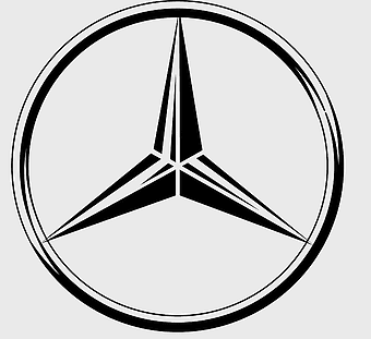Mercedes-Benz logo, monochrome Mercedes-Benz symbol, Mercedes-Benz GLC-Class emblem, Mercedes-Benz Sprinter logo, automotive brand icon, luxury car insignia, black and white vehicle badge