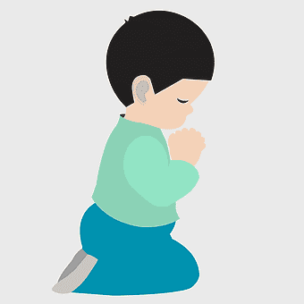 praying boy cartoon, child kneeling in prayer, desperate student praying, christian prayer hands, spiritual child illustration, faith in youth, religious devotion art