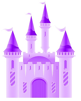 purple castle silhouette, Disney princess palace, fairy tale animation, Sleeping Beauty Castle, enchanted castle illustration, magical kingdom art, princess dream home