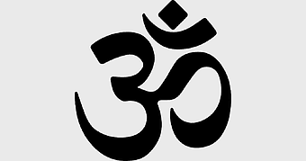 Om Namah Shivaya symbol, Hinduism inner peace, black and white Om logo, religious meditation sign, spiritual iconography, sacred geometry art, divine energy emblem