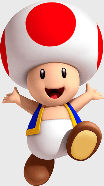 Super Mario Bros character, Toad cartoon illustration, Captain Toad Treasure Tracker art, Super Mario 3D World mascot, Mushroom Kingdom resident, Nintendo gaming icon, Mushroom cap character design