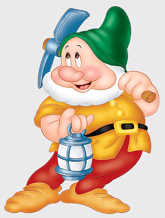 Snow White Seven Dwarfs Sneezy, dwarf illustration, Walt Disney Company cartoons, Snow White And The Seven Dwarfs, animated dwarf character, cheerful cartoon dwarf, fantasy character art