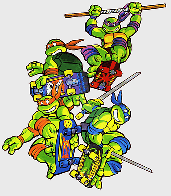 TMNT illustration, Teenage Mutant Ninja Turtles Turtles in Time, Super Nintendo Entertainment System, ninja turtles, retro gaming art, cartoon turtle characters, action game heroes