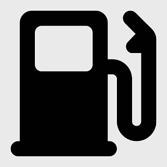 black fuel pump logo, scalable gas station icon, petroleum fuel dispenser, brand logo design, flat icon, simple black emblem, energy industry symbol