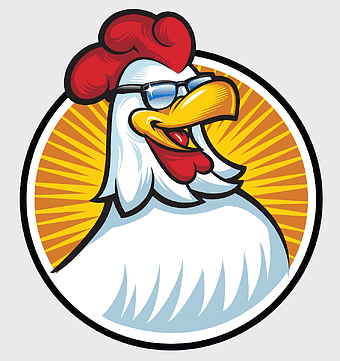 fried chicken logo, chicken food illustration, buffalo wing mascot, chicken restaurant branding, cartoon bird character, fast food icon, poultry mascot design