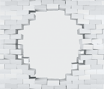 white brick wall with hole, 3D brick texture, 3D brick wall design, 3D brick mural, architectural rendering, digital wall art, virtual construction elements