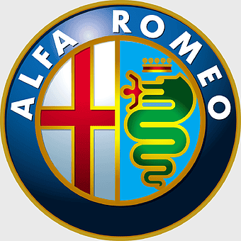 Alfa Romeo logo, Alfa Romeo emblem, Alfa Romeo brand symbol, Alfa Romeo car badge, Italian car manufacturer, luxury automotive logo, classic car branding