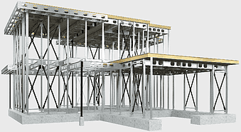 structural steel framing, steel building construction, strong architectural features, steel frame system, industrial building design, construction materials, modern engineering solutions