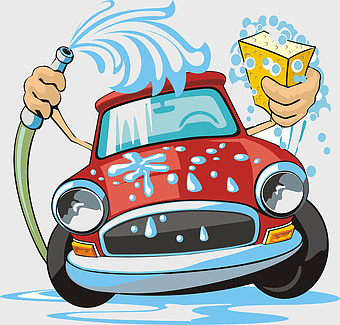 car wash illustration, compact car cleaning, cartoon vehicle wash, automotive design art, car maintenance tips, vehicle hygiene methods, transport care guide