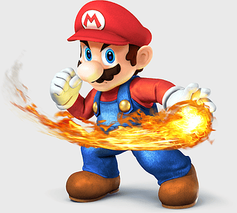 Mario fire attack, New Super Mario Bros. U character, Super Mario 64 DS art, Mario Bros. illustration, Nintendo gaming mascot, cartoon video game hero, fiery action figure