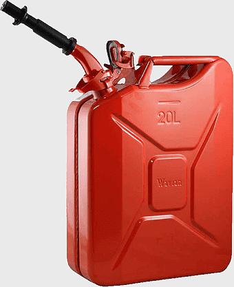 Jerrycan Gasoline Fuel Container, red jerrycan, 20L fuel tank, technic diesel fuel, portable fuel storage, emergency fuel supply, outdoor fuel container