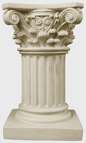 white concrete pillar illustration, marble column sculpture, classical architecture design, stone carving structure, ancient roman column, decorative pedestal art, architectural element illustration