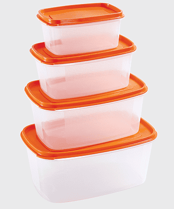 orange food storage containers, plastic container set, disposable lunch boxes, food transport containers, meal prep containers, kitchen storage solutions, stackable food containers
