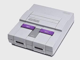 Super NES Classic Edition, retro gaming console, Nintendo video game system, Super Nintendo Entertainment System, vintage gaming device, classic gaming hardware, 16-bit gaming console
