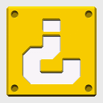 New Super Mario Bros. 2 question block, mario series power-up, yellow mario block, super mario bros 2 power source, video game collectibles, retro gaming items, digital icon graphics