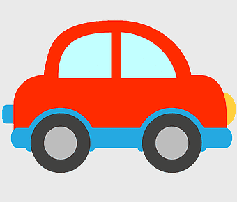 cartoon car, red vehicle, transportation, coloring book cars, toy car illustration, simple car design, children's vehicle art