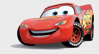 Lightning McQueen illustration, Disney Cars character, Pixar animated vehicle, sports car design, cartoon car art, animated racing car, red race car graphic