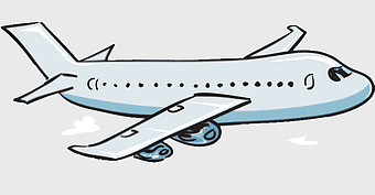 cartoon airplane illustration, comic-style aircraft drawing, animated air travel vehicle, narrowbody jet graphic, flying plane art, aviation-themed, travel-themed cartoon design