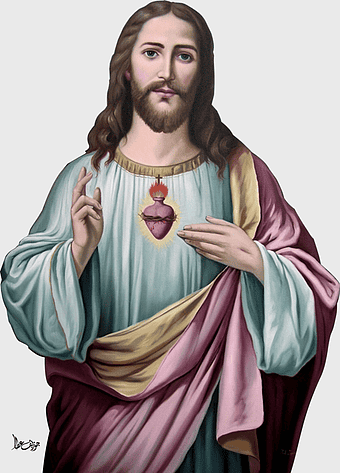 Sacred Heart of Jesus Christ, Jesus Prayer God, Catholic Church devotion, religious iconography, divine love, spiritual art depiction, faith-based art