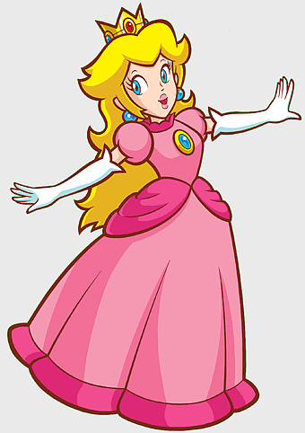 Princess Peach Super Mario Bros, Nintendo video game character, pink princess costume, Super Princess Peach artwork, cartoon princess illustration, fantasy kingdom ruler, royal fairy tale figure