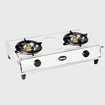 stainless steel gas stove, portable cooking range, kitchen appliance hob, natural gas burner, compact cooking solution, modern kitchen essentials, energy-efficient cooking