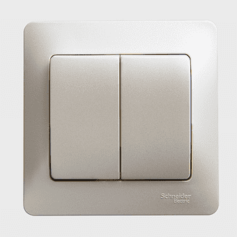 Latching relay switch, Schneider Electric Glossa, electronic device, light switch, modern electrical switch, home automation component, dual toggle switch