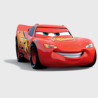 Lightning McQueen, Pixar Cars character, animated sports car, Disney Pixar film, cartoon vehicle design, racing car illustration, movie character art