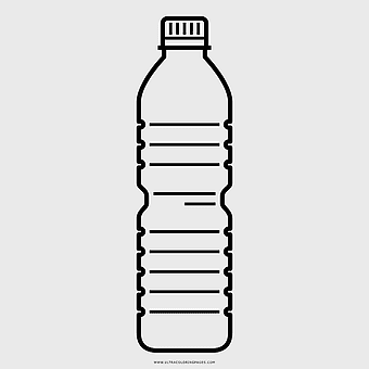 plastic bottle illustration, water bottles for coloring, recycling line art, black and white plastic bottle, beverage containers outline, eco-friendly illustration, single-use plastics drawing