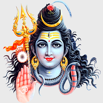 Maha Shivaratri illustration, Shiva deity art, Parvati and Hanuman depiction, Ganesha religious image, Hindu god iconography, divine trident symbol, serpent adornment deity