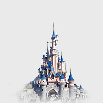 Disneyland Paris Sleeping Beauty Castle, Magic Kingdom castle illustration, Walt Disney Studios Park attraction, Paris Disney resort, fairy tale castle design, magical kingdom landmark, fantasy castle architecture