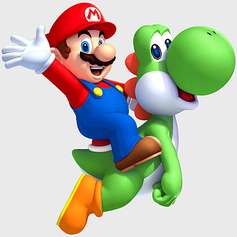 Mario, Yoshi, Super Mario Bros, sport shoe, Nintendo characters, video game art, gaming mascots
