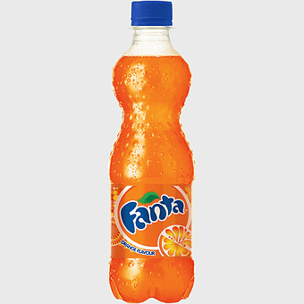 Fanta orange flavor, plastic bottle of Fanta, orange soft drink, grocery store beverages, carbonated orange juice, refreshing citrus drink, popular soda brands
