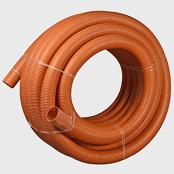 orange PVC pipe, Wavin drainage hose, sewerage pipe material, plastic pipework installation, flexible plumbing solutions, construction hardware supplies, water management systems