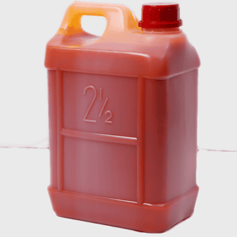 palm oil bottle, orange oil container, plastic food packaging, arecaceae oil jug, edible oil dispenser, liquid storage container, cooking oil vessel