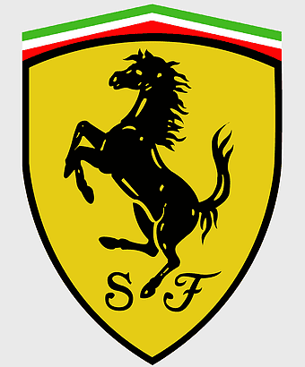 Ferrari logo, LaFerrari emblem, Maranello sports car, Scuderia Ferrari symbol, Italian automotive badge, luxury car branding, high-performance vehicle iconography