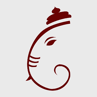 Lord Ganesha illustration, Ganesh Chaturthi Hinduism, cute elephant deity, red watercolor Ganesha, spiritual elephant art, minimalist Hindu iconography, sacred elephant symbolism