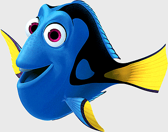 Dory character, Finding Nemo movie, animated fish art, Pixar animation, underwater adventure, marine life illustration, cartoon sea creature