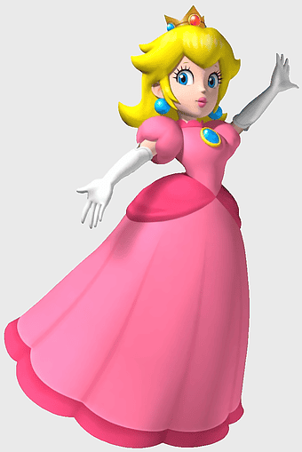 Super Princess Peach, Super Mario Bros character, Nintendo gaming icon, pink princess costume, cartoon princess art, Mushroom Kingdom royalty, video game princess illustration