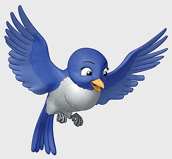 Mia the Bluebird, King Roland II Disney, Queen Miranda character, Sofia the First cartoon, animated bird illustration, royal fairy tale creature, fantasy kingdom avian
